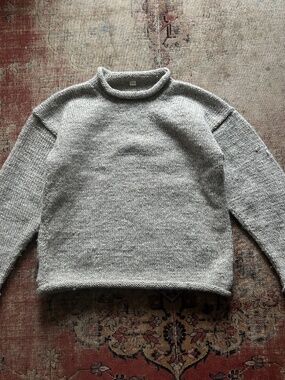 Vintage Hand Knit 100% Wool Sweater
